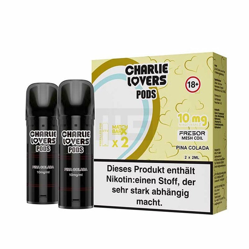 Charlie Lovers - Prefilled Pods - 2ml - 2er Pack - Pina Colada 10mg