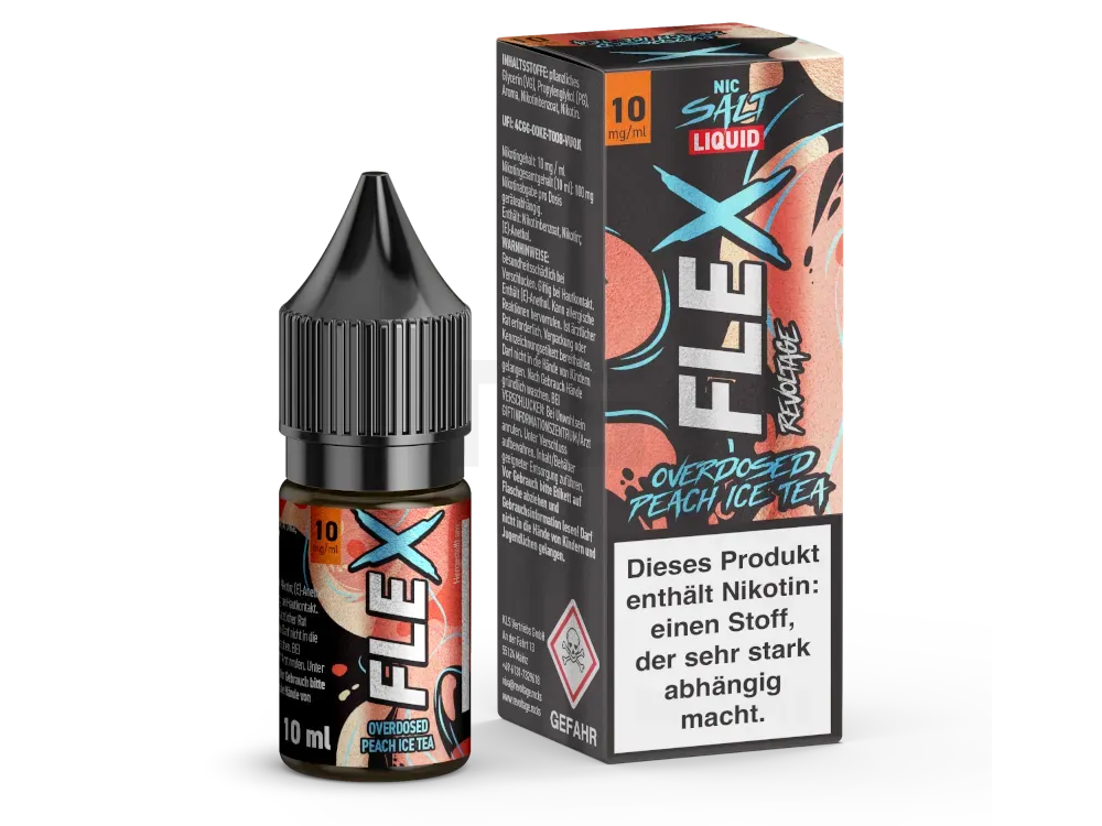 Revoltage - Flex - Nikotinsalzliquid - 10ml - Peach Ice Tea - 10mg Revoltage - Flex - Nikotinsalzliquid - 10ml - Peach Ice Tea - 10mg