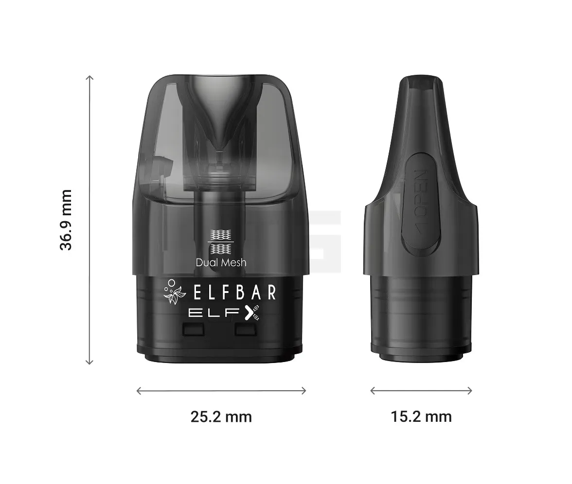 Elfbar - ELFX V2 - Pod Tank Verdampfer - 3er Paket - 0.8 Ohm - 2ml Elfbar - ELFX V2 - Pod Tank Verdampfer - 3er Paket - 0.8 Ohm - 2ml