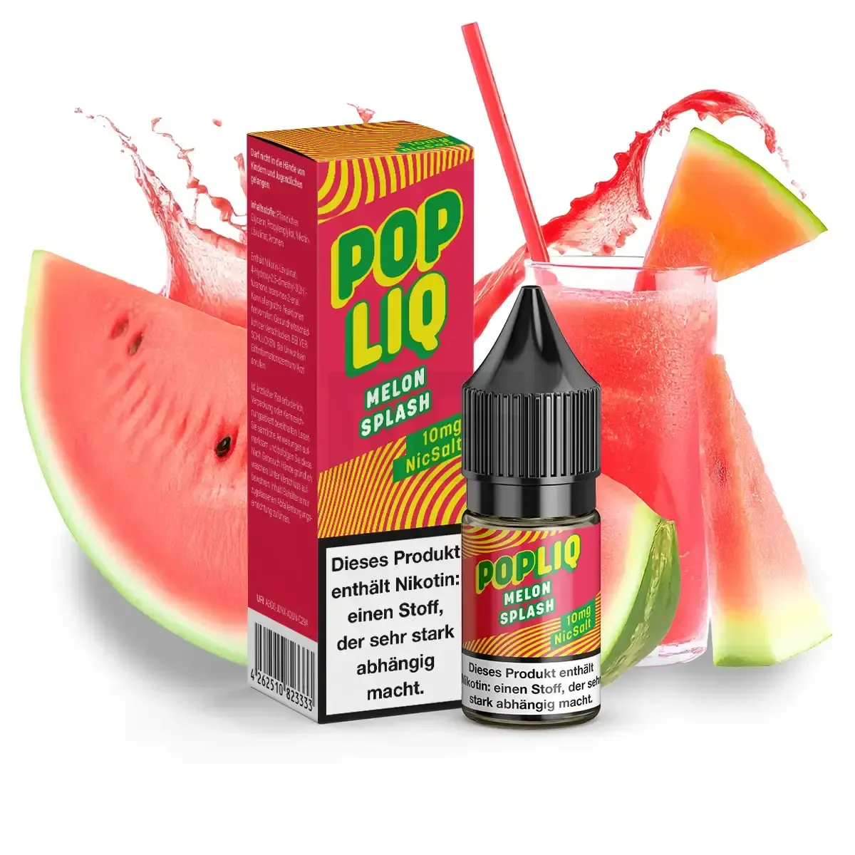 PopLiq Nikotinsalz-Liquid Melon Splash 10ml 10mg