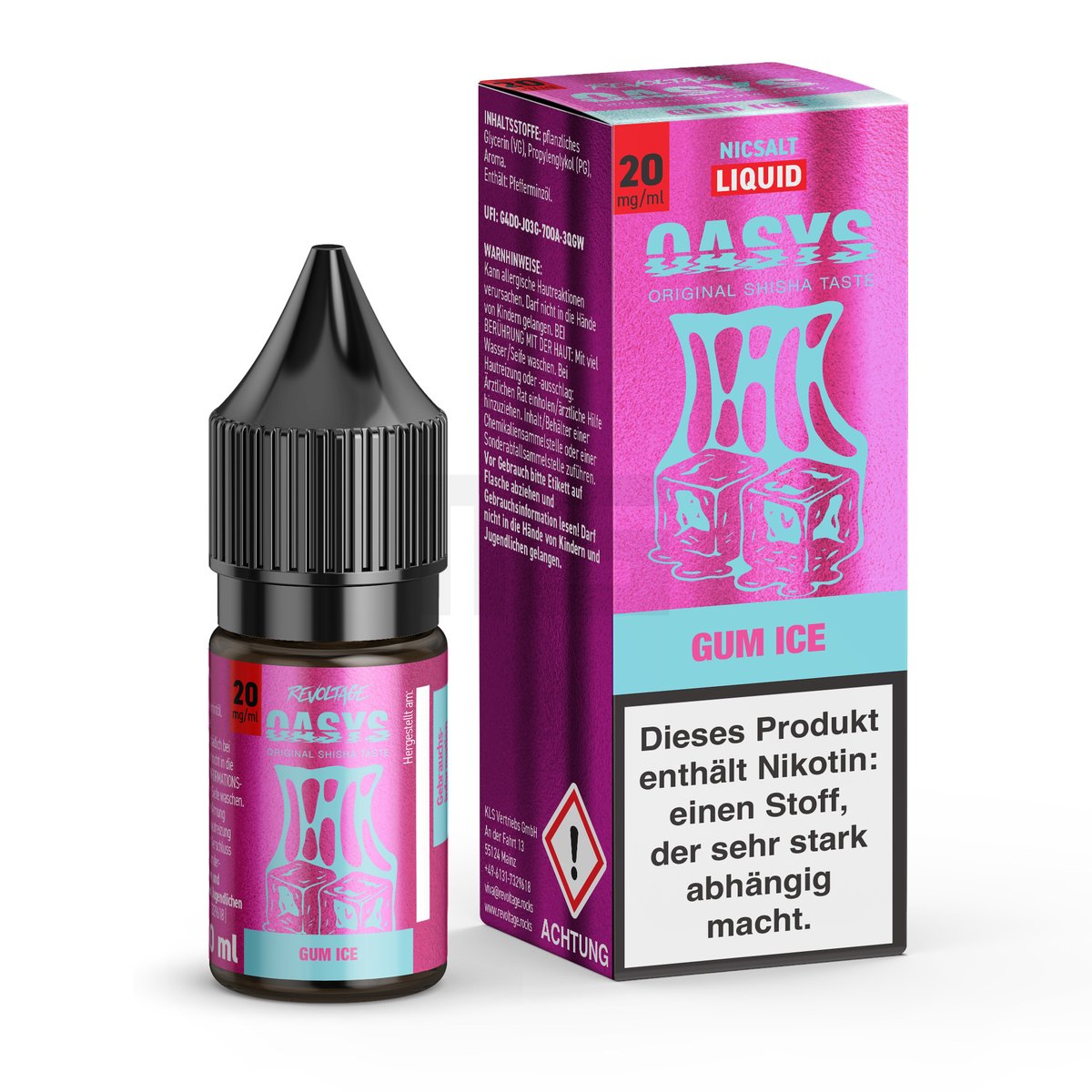 Oasys - Nikotinsalz Liquids - 10ml - Gum Ice - 20mg