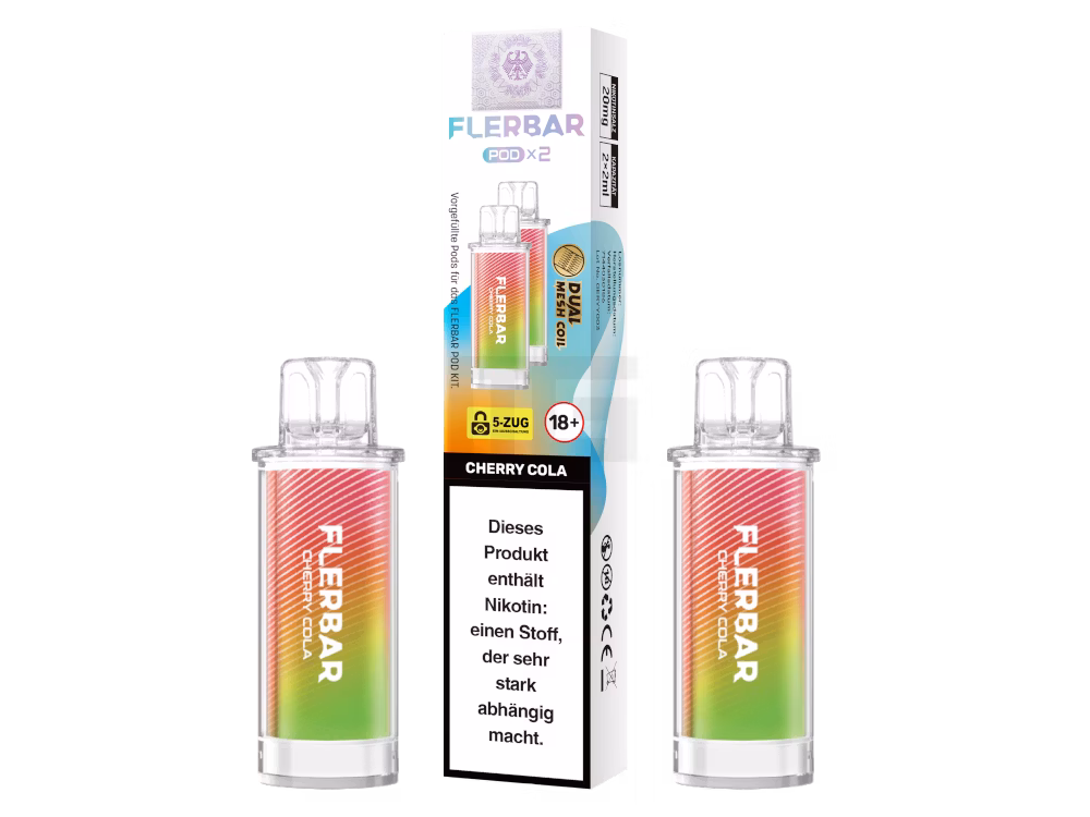 Flerbar - Prefilled Pod - 2ml - 2er Pack - Cherry Cola Flerbar - Prefilled Pod - 2ml - 2er Pack - Cherry Cola
