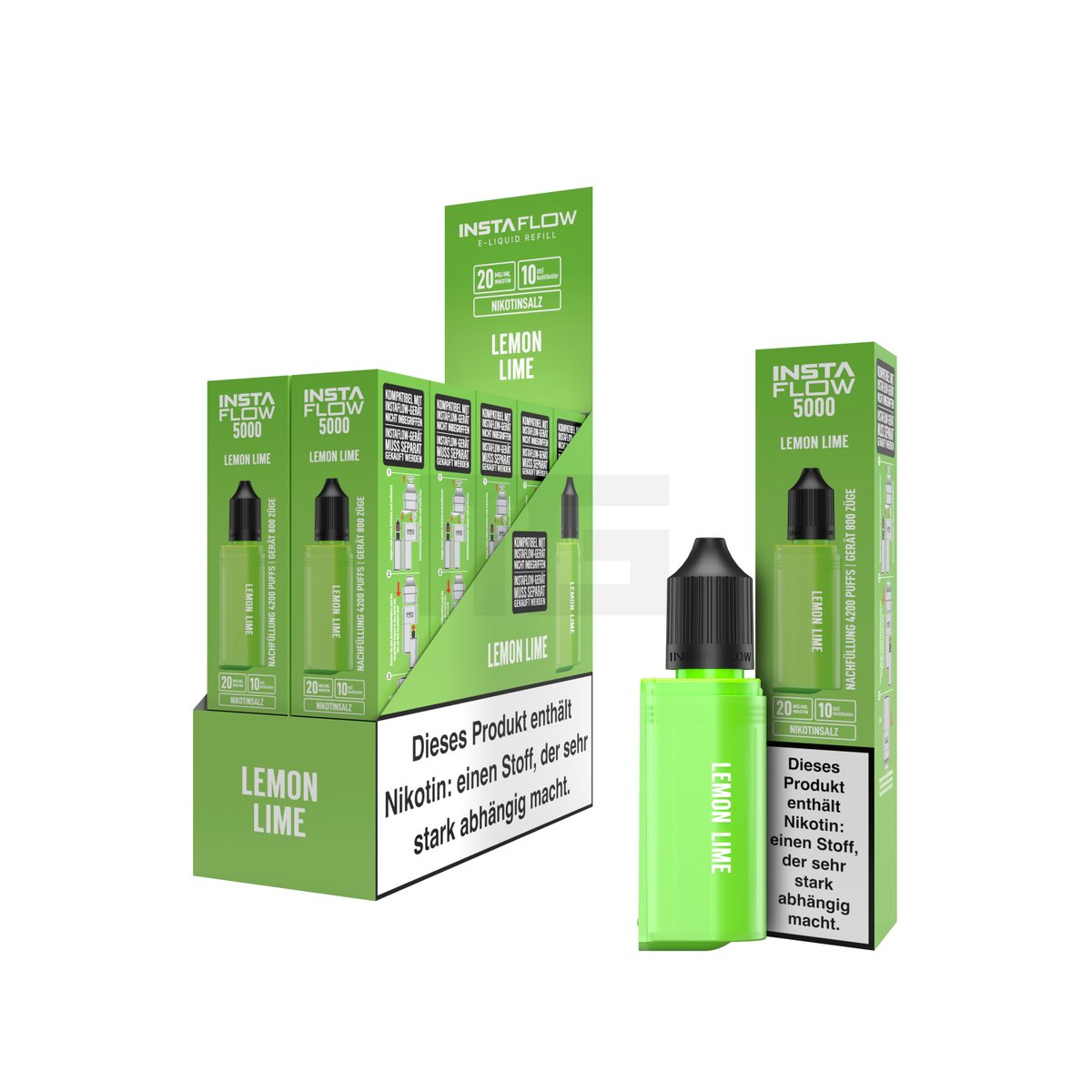 INSTAFLOW 5000 - Nachfülbehälter - Lemon Lime - 10ml - 20mg