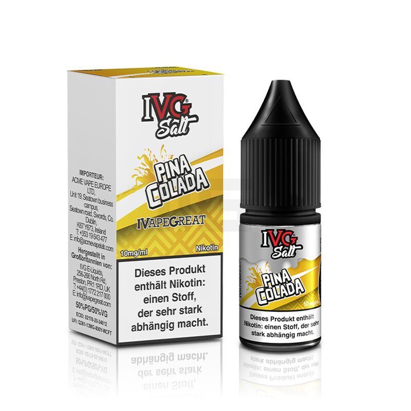 ivg-salts-pina-colada-liquid-10ml IVG - Salt - Nikotinsalz-Liquid - Pina Colada - 10mg - 10ml