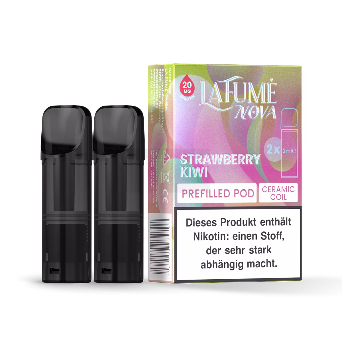 La Fume Nova - Prefilled Pods - 20mg - Strawberry Kiwi