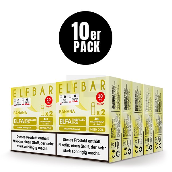 Elfbar - ELFA - Prefilled Pod - 2ml - 2er Pack - Banana