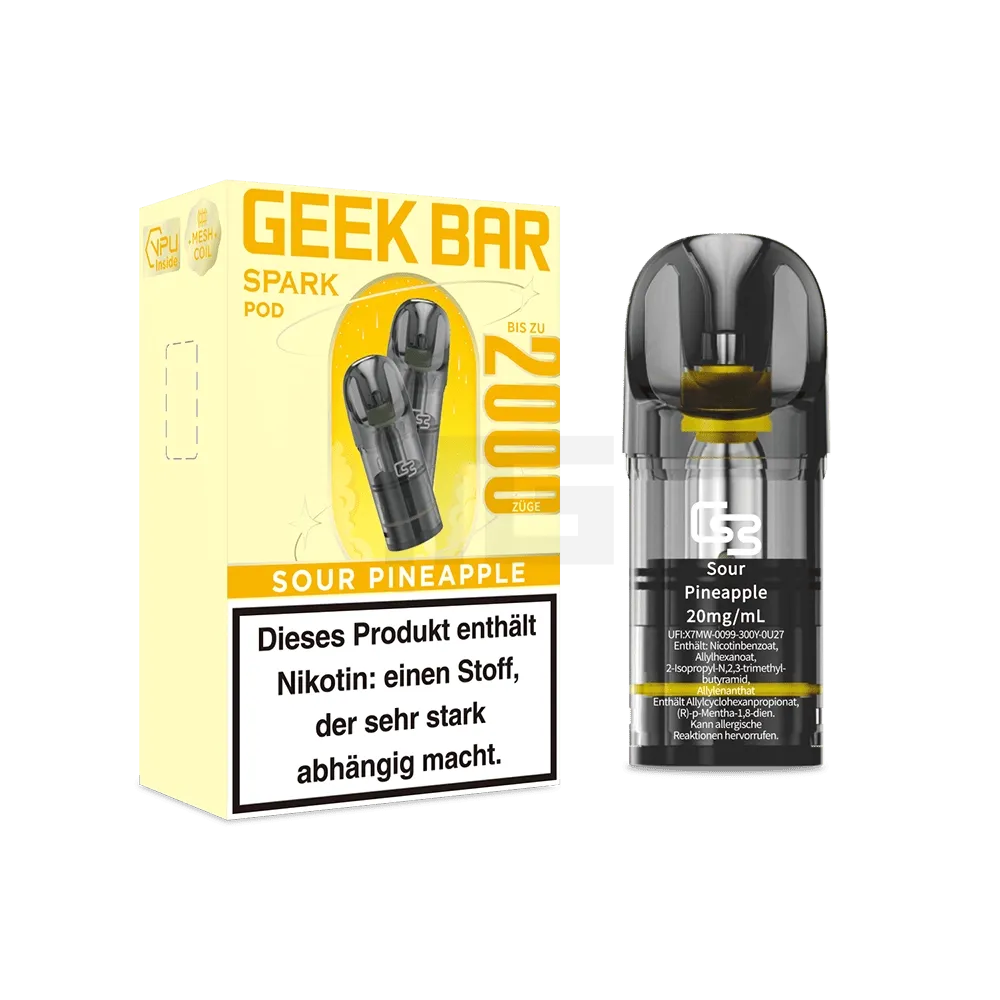 Geek Bar Spark Prefilled Pods Sour Pineapple 20mg 2ml Geek Bar Spark Prefilled Pods Sour Pineapple 20mg 2ml