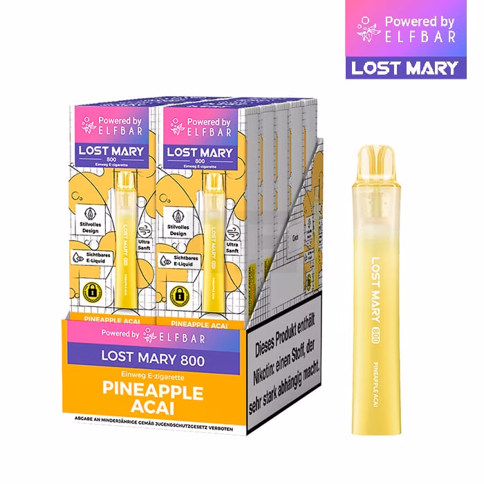 Lost Mary - LM800 - Einweg E-Zigarette - Pineapple Acai - 20mg