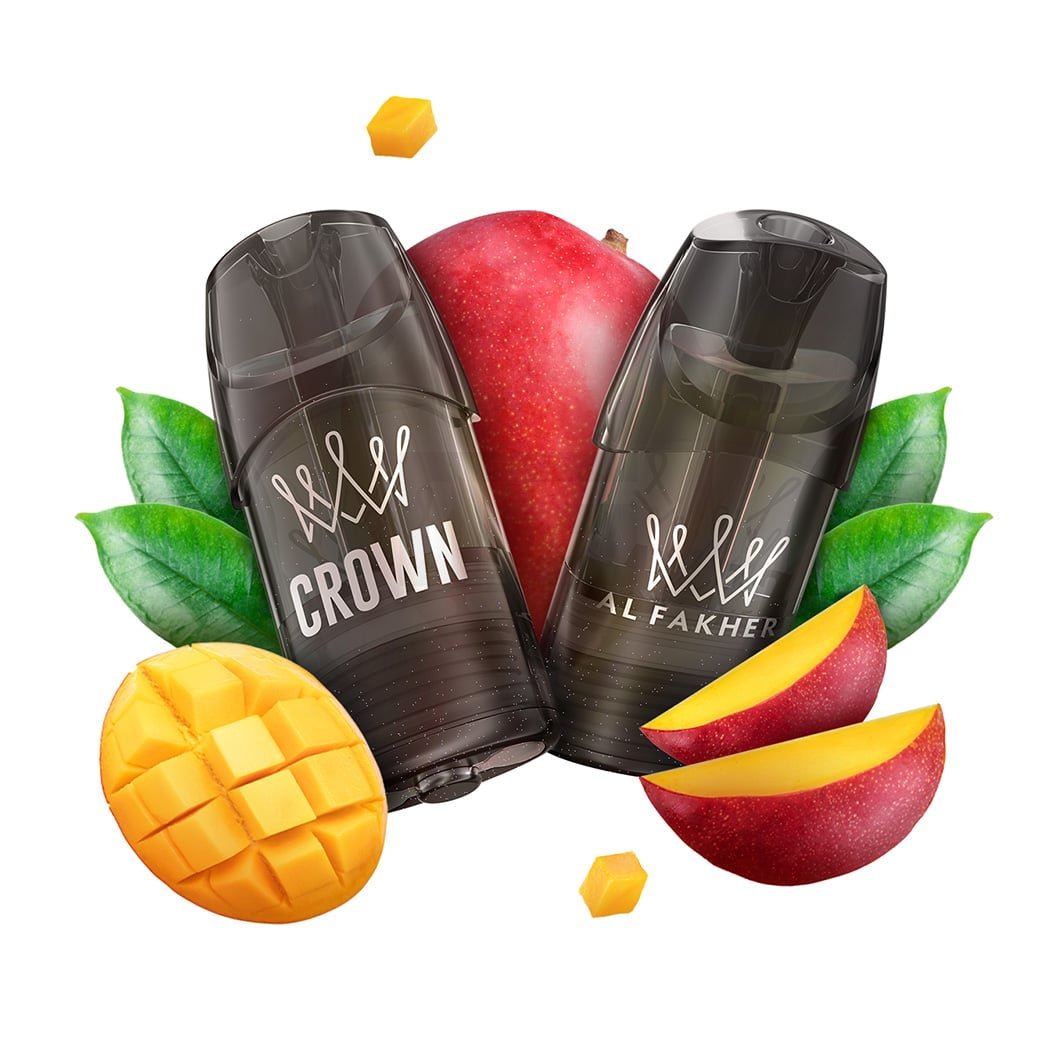 Al Fakher - Crown Switch - Prefilled Pods - 2er Pack - Tropical Mango | Paketgröße : 1er Packung Al Fakher - Crown Switch - Prefilled Pods - 2er Pack - Tropical Mango | Paketgröße : 1er Packung