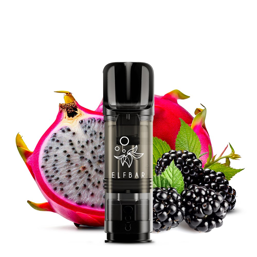 Elfbar - ELFA - Prefilled Pod - 2ml - 2er Pack - Nikotinfrei - Dragon Fruit Blackberry