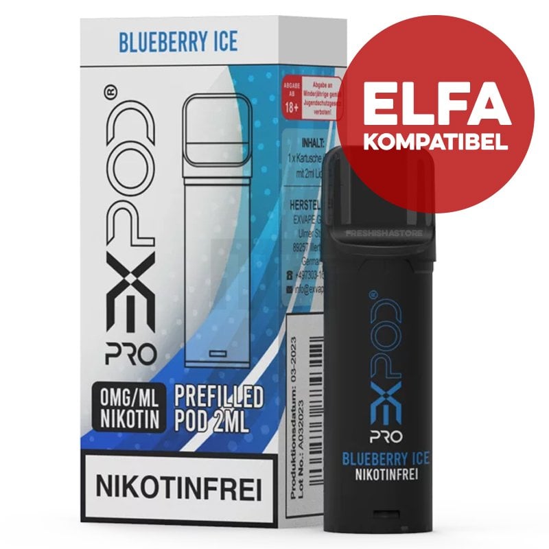Nikotinfrei - Expod Pro - Prefilled Pod - Blueberry Ice - 0mg