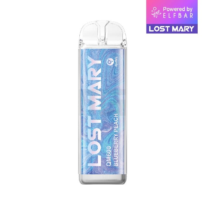 Lost Mary - QM600 - Einweg E-Zigarette - Blueberry Peach | Nikotinsalz-Stärke : 20mg | Paketgröße : 1er Packung