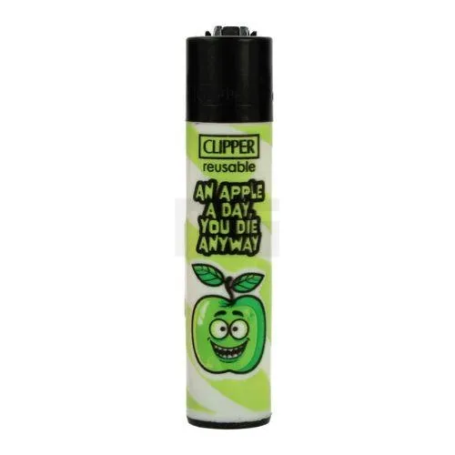 clipper-feuerzeug-apple-1v4-wiederverwendbar Clipper - Feuerzeug - Apple A Day - 2v4 - wiederverwendbar