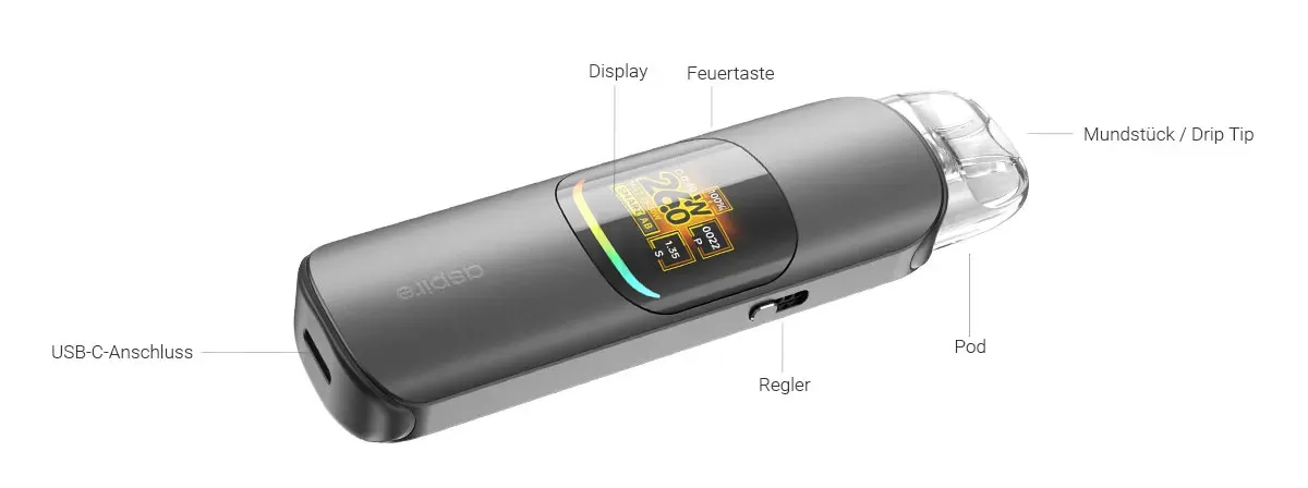 Aspire - Pixo Neo - Pod Kit - Black | Paketgröße : 1er Packung