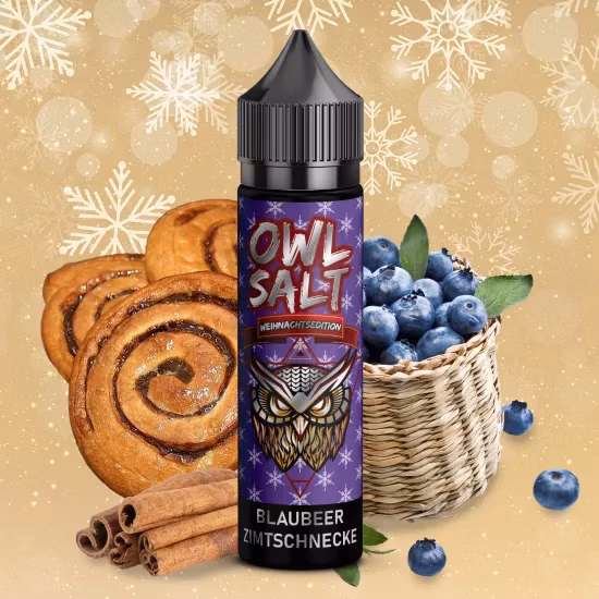 Owl Salt - Longfill Aroma - 10ml - Blaubeere Zimtschnecke