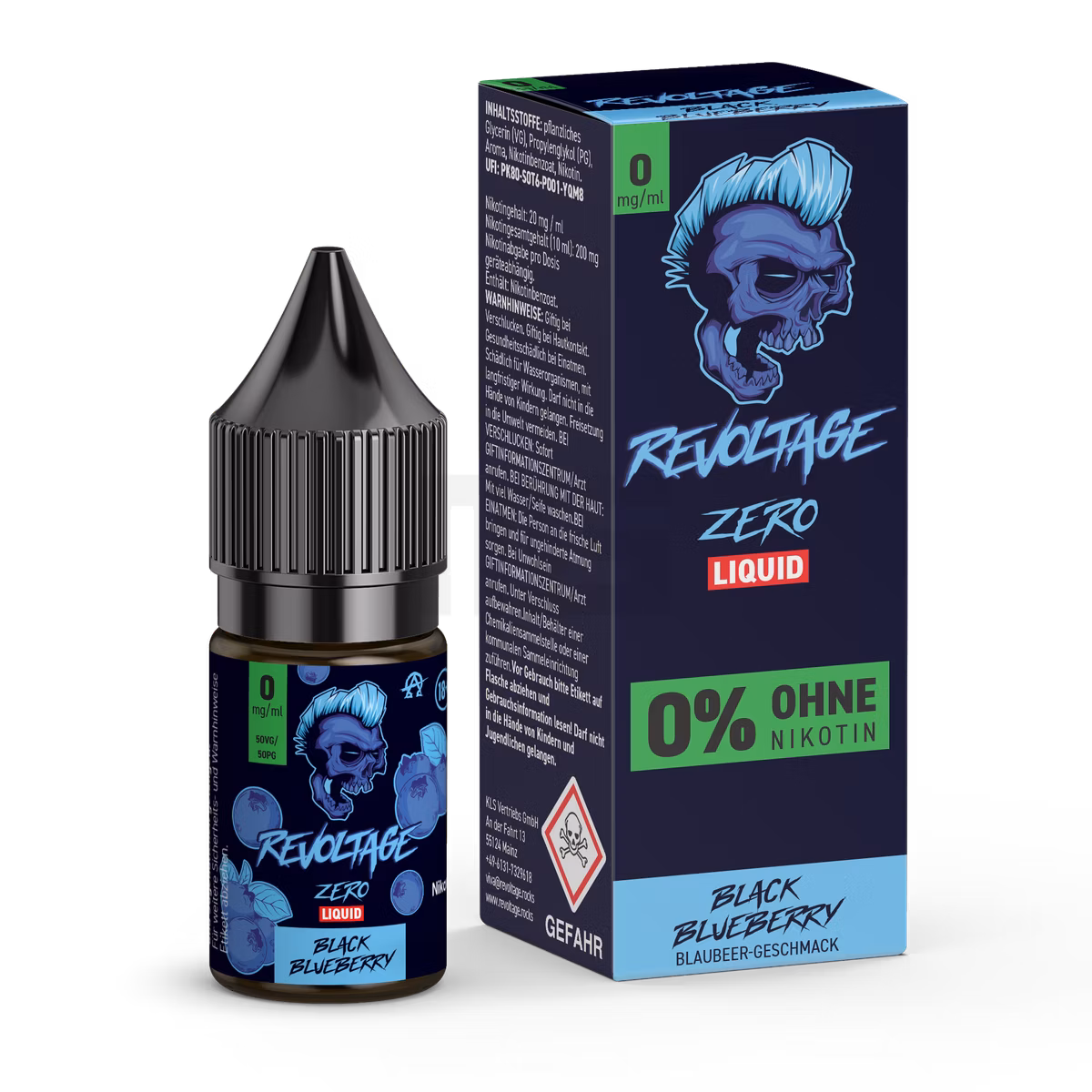 Revoltage - Hybrid Nikotinsalz Liquid - 10ml - Black Blueberry - 0mg Revoltage - Hybrid Nikotinsalz Liquid - 10ml - Black Blueberry - 0mg