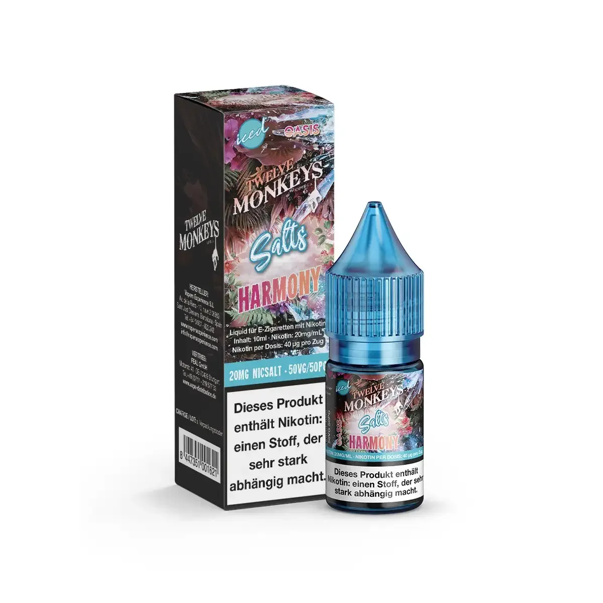 Twelve Monkeys Nikotinsalz-Liquid Iced Harmony 10ml 20mg