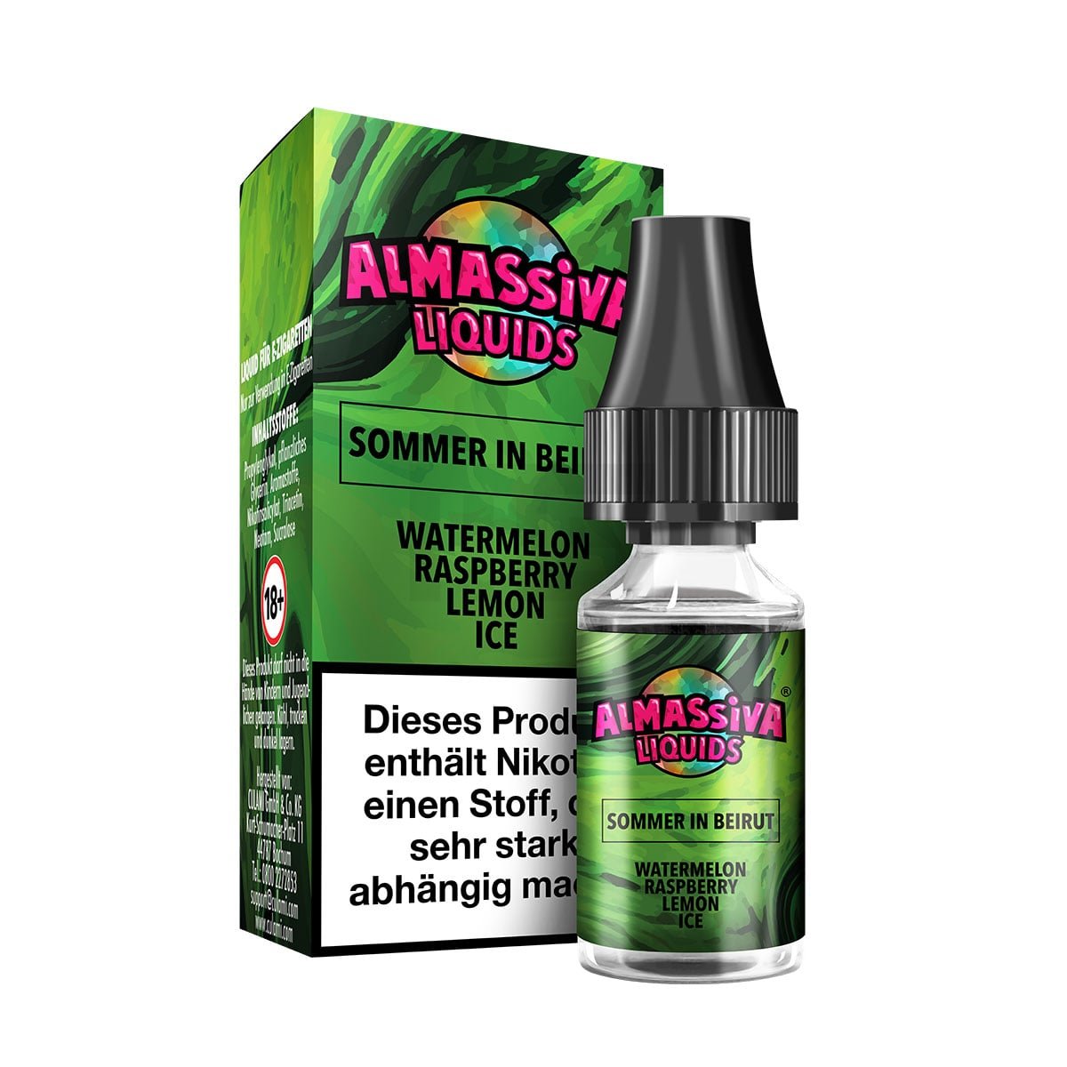 al_massiva_liquid_sommer_in_beirut_bottle_box Al Massiva - Sommer in Beirut - Nikotinsalzliquid - 10ml - 17mg