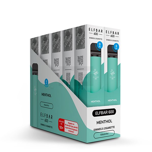 Nikotinfrei - Elfbar - 600 Einweg E-Zigarette - Menthol Nikotinfrei - Elfbar - 600 Einweg E-Zigarette - Menthol