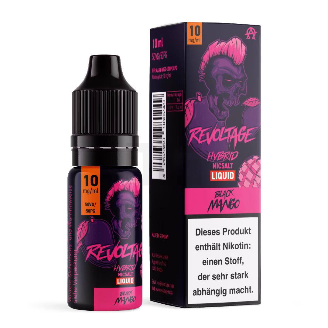 Revoltage - Hybrid Nikotinsalz Liquid - 10ml - Black Mango - 10mg Revoltage - Hybrid Nikotinsalz Liquid - 10ml - Black Mango - 10mg