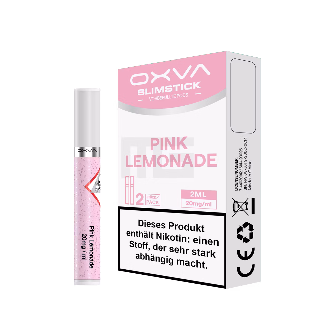 OXVA - Slimstick - Prefilled Pods - Pink Lemonade - 20mg