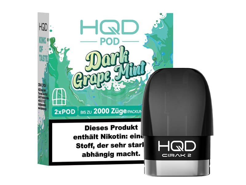 HQD - Cirak 2 - Prefilled Pods - Dark Grape Mint - 18mg - 2ml - 2er Pack