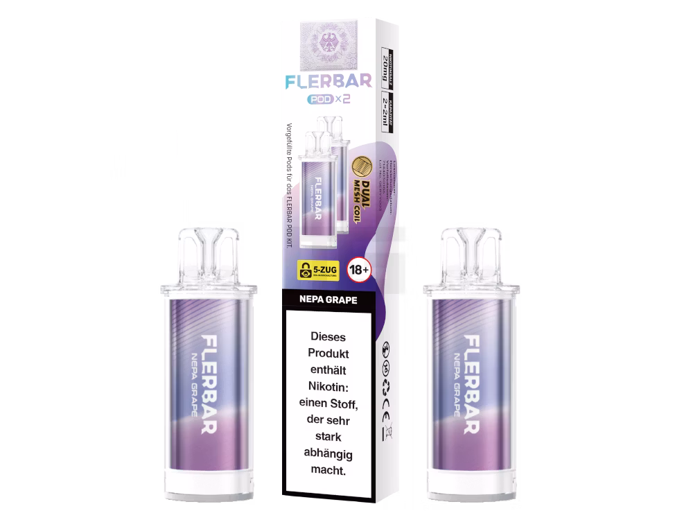 Flerbar - Prefilled Pod - 2ml - 2er Pack - Nepa Grape Flerbar - Prefilled Pod - 2ml - 2er Pack - Nepa Grape