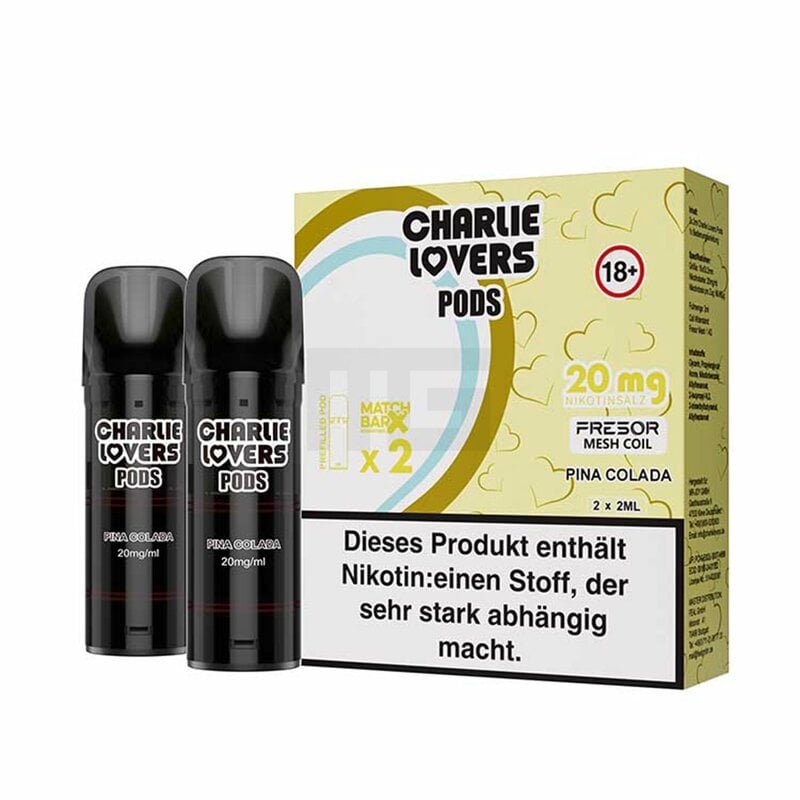 Charlie Lovers - Prefilled Pods - 2ml - 2er Pack - Pina Colada 20mg Charlie Lovers - Prefilled Pods - 2ml - 2er Pack - Pina Colada 20mg