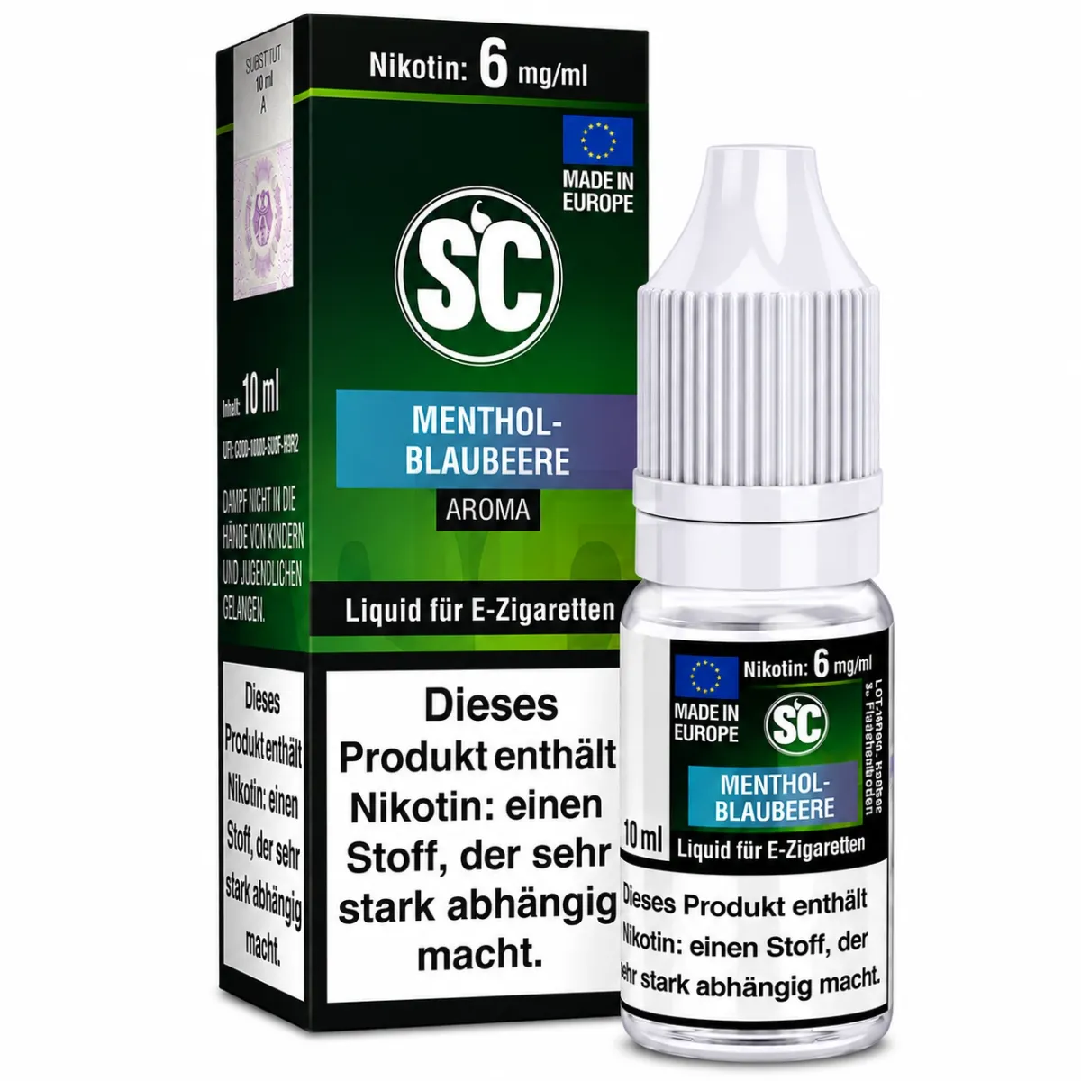 SC - Menthol-Blaubeere - Nikotin Liquid - 10ml - 6mg