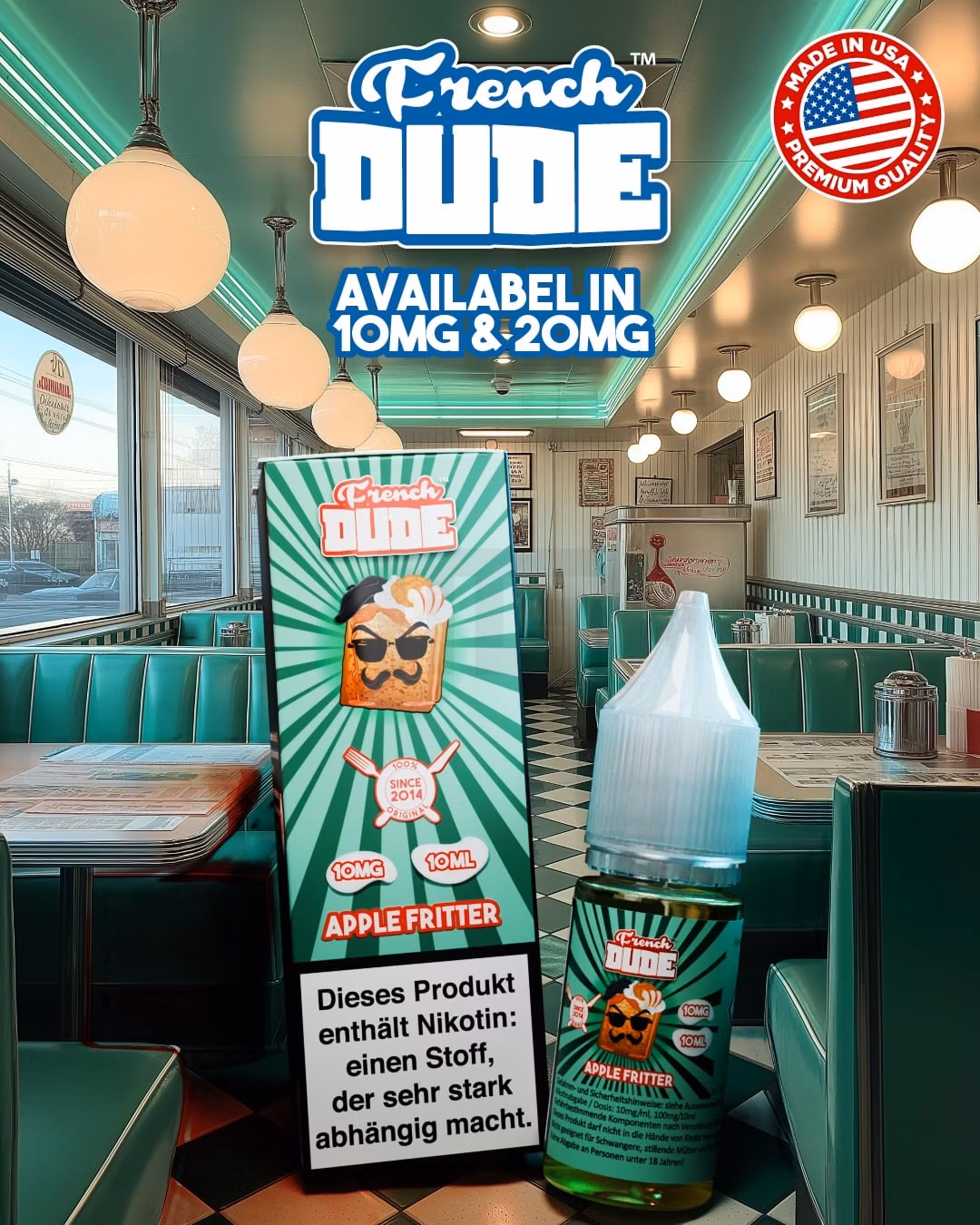 French Dude - Apple Fritter - Nikotinsalz-Liquids - 10ml - 10mg