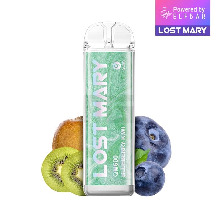 Lost Mary - QM600 - Einweg E-Zigarette - Blueberry Kiwi | Nikotinsalz-Stärke : 20mg | Paketgröße : 1er Packung