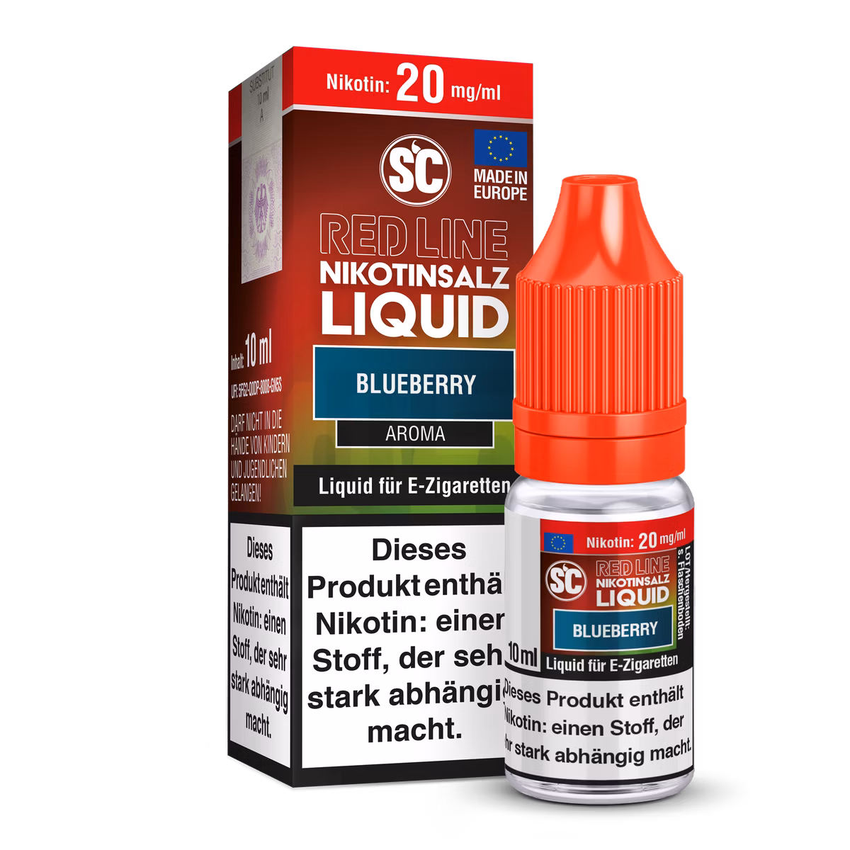 SC Red Line - Nikotinsalzliquid - 10ml - 20mg - Blueberry SC Red Line - Nikotinsalzliquid - 10ml - 20mg - Blueberry