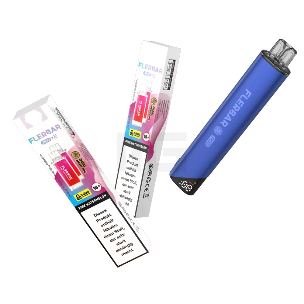 Flerbar - 2+1 Starter Kit - Prefilled Pods + Basisgerät Flerbar - 2+1 Starter Kit - Prefilled Pods + Basisgerät