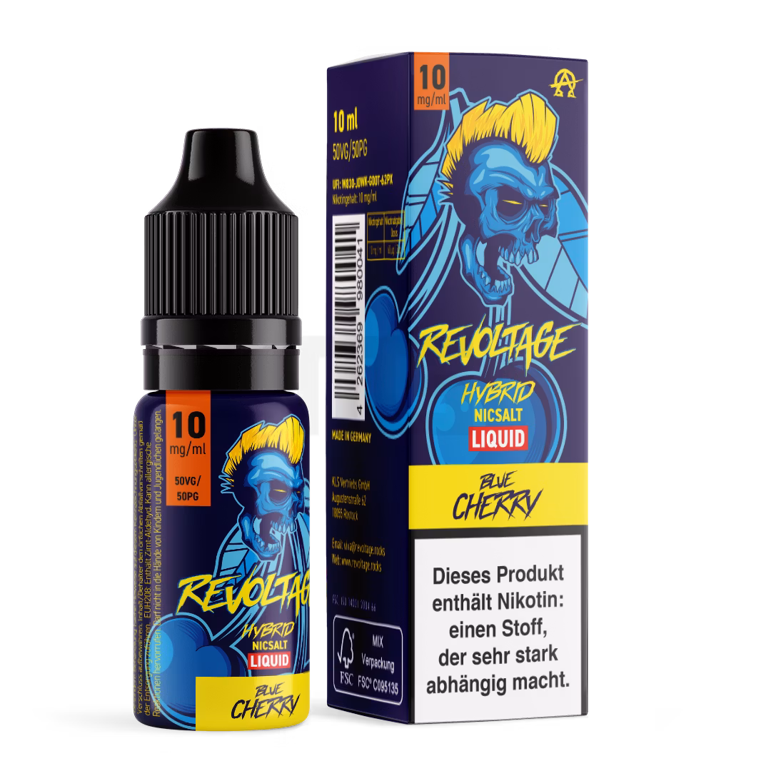 Revoltage - Hybrid Nikotinsalz Liquid - 10ml - Blue Cherry - 10mg Revoltage - Hybrid Nikotinsalz Liquid - 10ml - Blue Cherry - 10mg