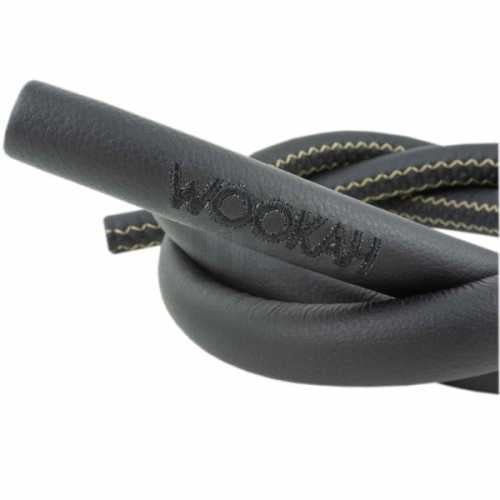 wookah-shisha-schlauch-leder-schwarz-schriftzug shisha-zubehör-wookah-schlauch-leder-schwarz-freshisha-store