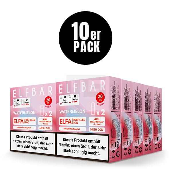 Elfbar - ELFA - Prefilled Pod - 2ml - 2er Pack - Watermelon Elfbar - ELFA - Prefilled Pod - 2ml - 2er Pack - Watermelon