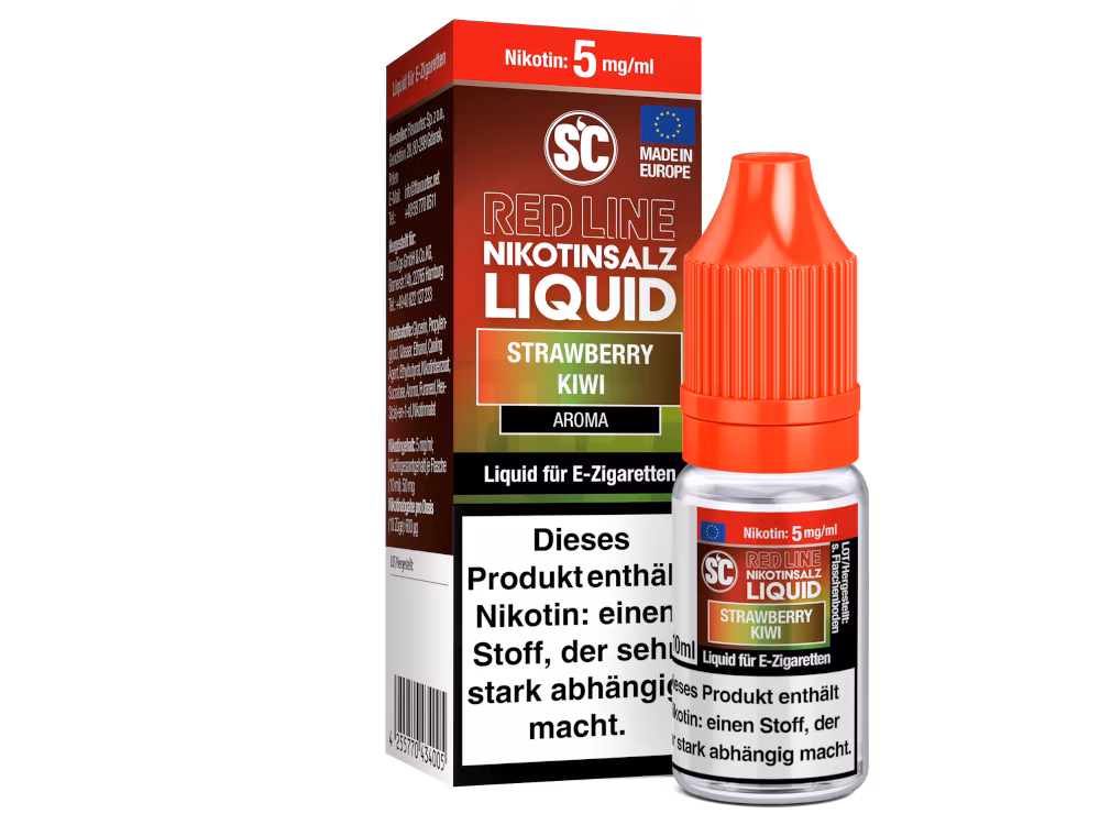 SC Red Line - Nikotinsalzliquid - 10ml - 5mg - Strawberry Kiwi SC Red Line - Nikotinsalzliquid - 10ml - 5mg - Strawberry Kiwi