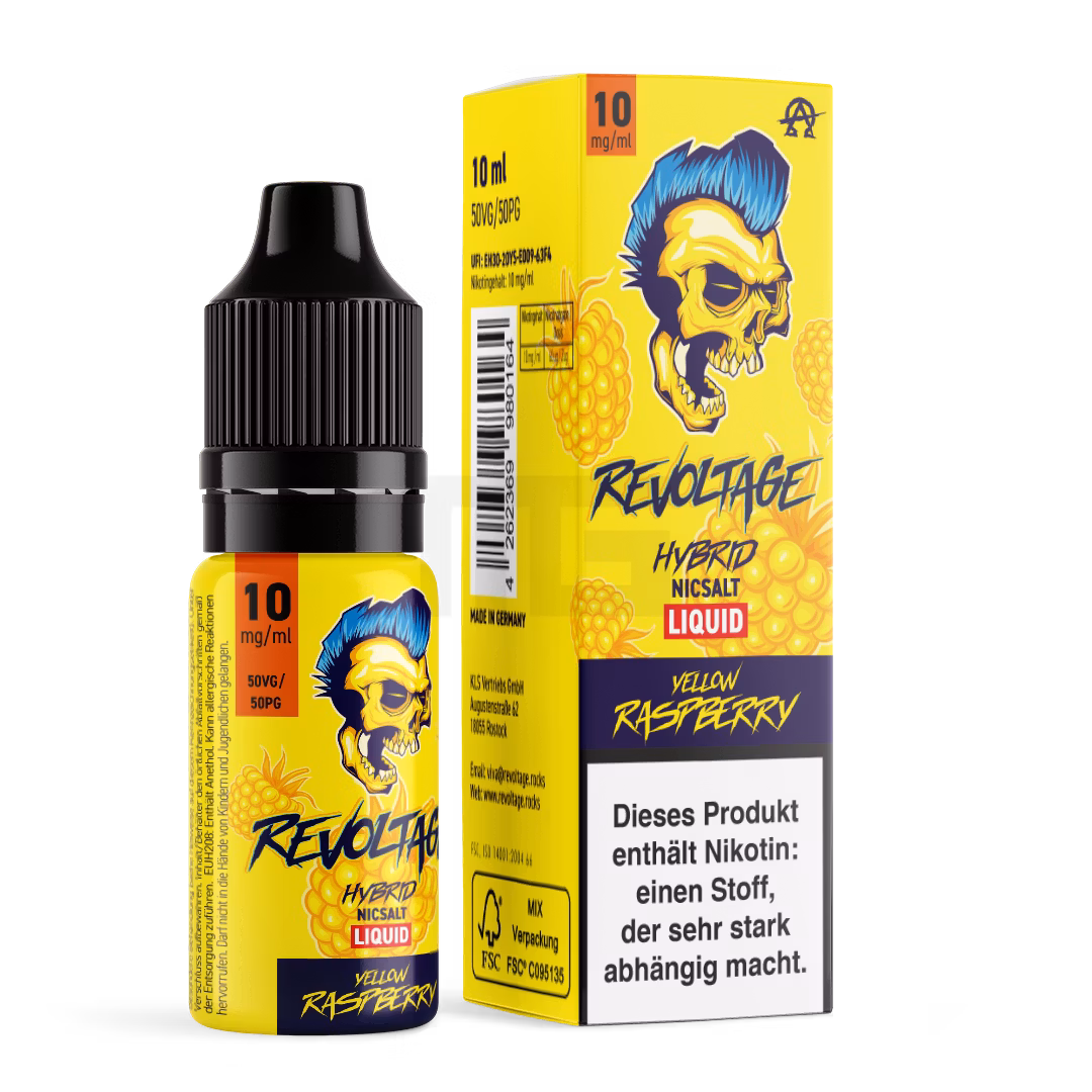 Revoltage - Hybrid Nikotinsalz Liquid - 10ml - Yellow Raspberry - 10mg Revoltage - Hybrid Nikotinsalz Liquid - 10ml - Yellow Raspberry - 10mg