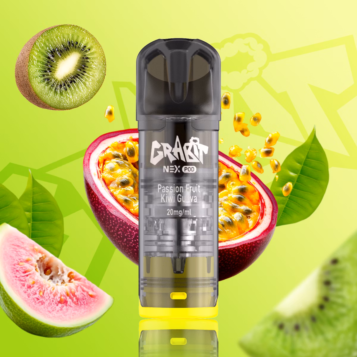 GRABIT - Nex - Prefilled Pod - 2ml - 2er Pack - Passion Fruit Kiwi Guava