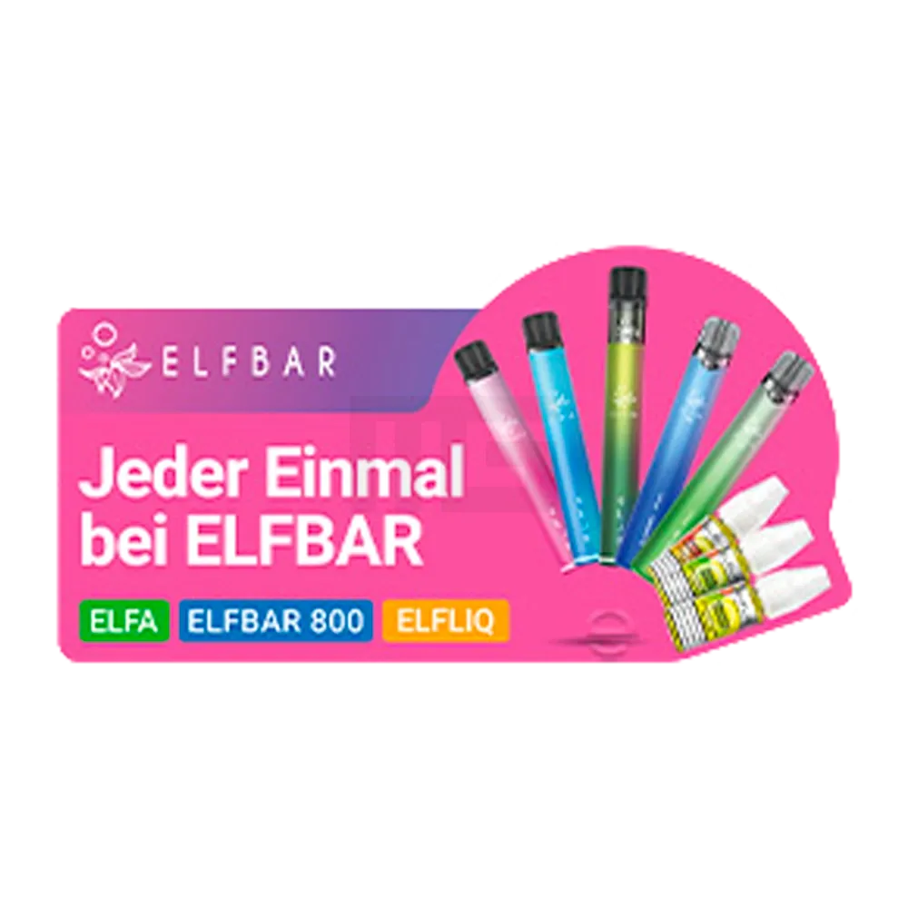 ELFBAR - Folie - Jeder Einmal bei ELFBAR - 35x65cm ELFBAR - Folie - Jeder Einmal bei ELFBAR - 35x65cm