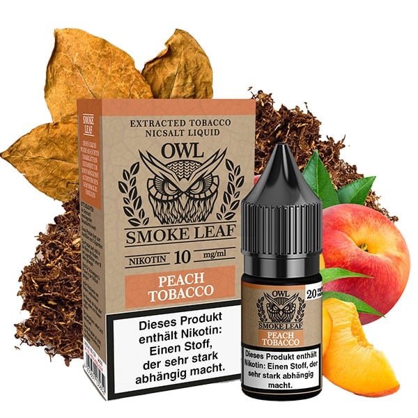 owl-smoke-leaf-peach-tobacco-10ml-10mg-1 OWL Smoke Leaf - Peach Tobacco - Nikotinsalz Liquid - 10ml - 10mg