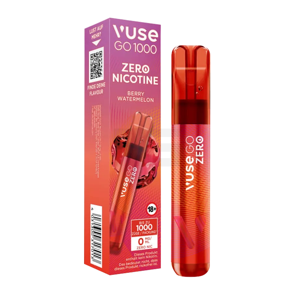 Vuse - Go 1000 - Einweg E-Zigarette - Berry Watermelon | Nikotinsalz-Stärke : 0mg
