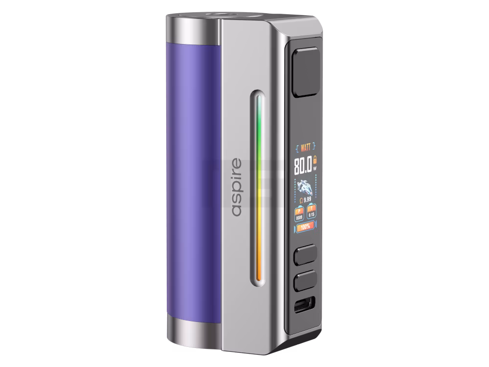 Aspire - Zelos M80 - Akkuträger - 2600 mAh - Lila Silber | Paketgröße : 1er Packung