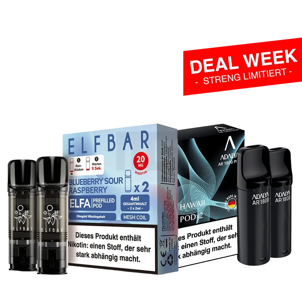 ELFBAR ELFA Prefilled Pods + Adalya Alpha Prefilled Pods Starter Kit ELFBAR ELFA Prefilled Pods + Adalya Alpha Prefilled Pods Starter Kit