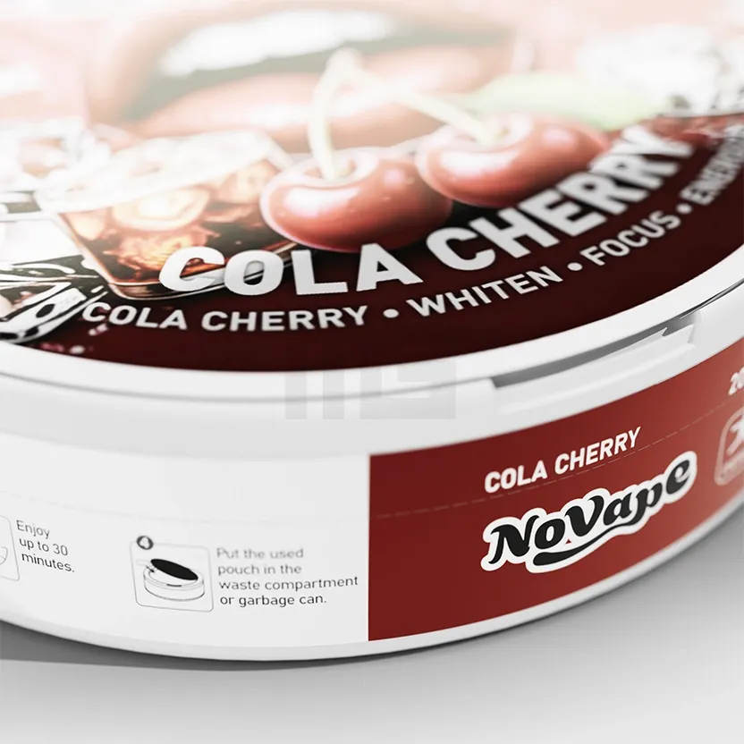 NoVape - Koffein Pouches - Cherry Cola - 80mg - 20 Stück