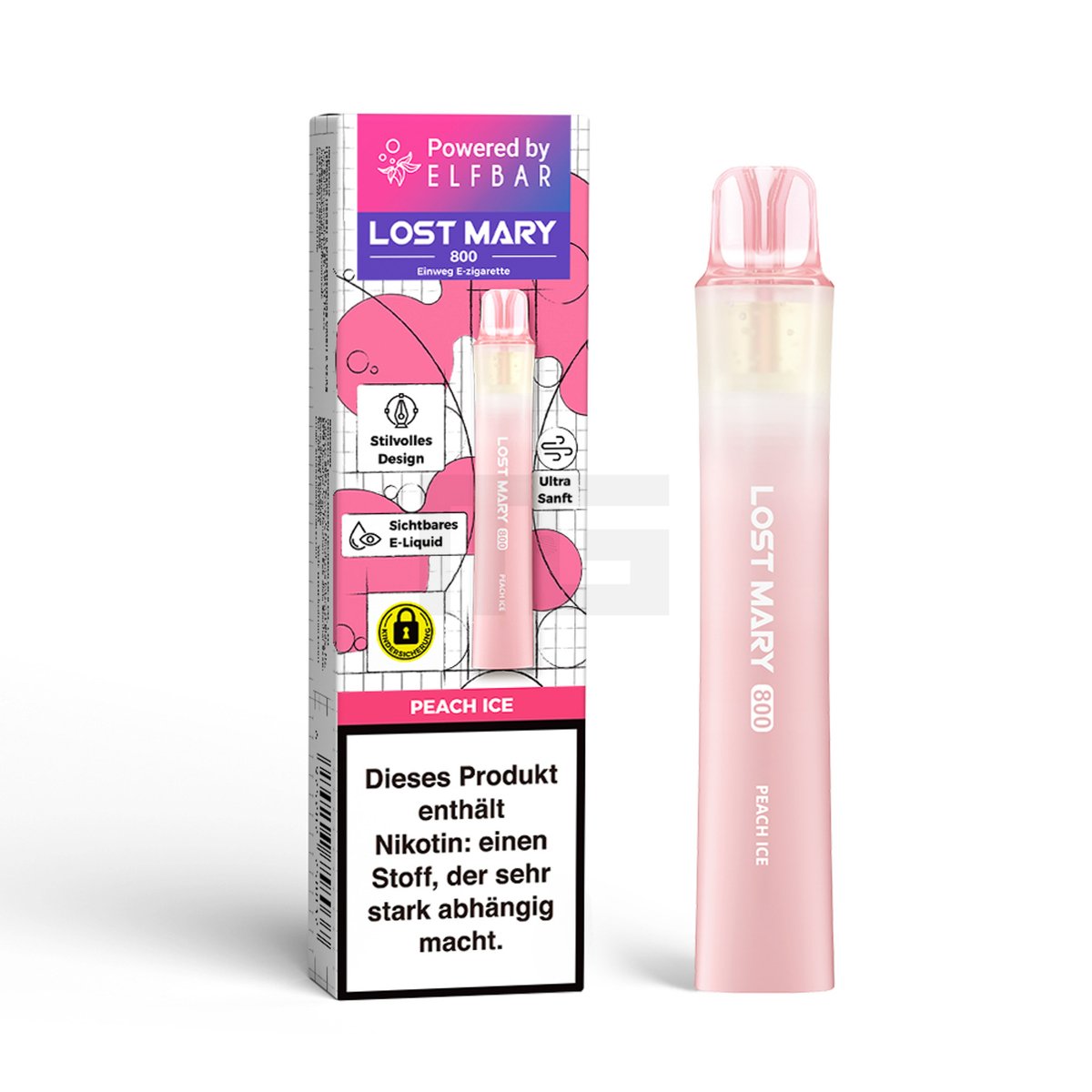 Lost Mary - LM800 - Einweg E-Zigarette - Peach Ice - 20mg
