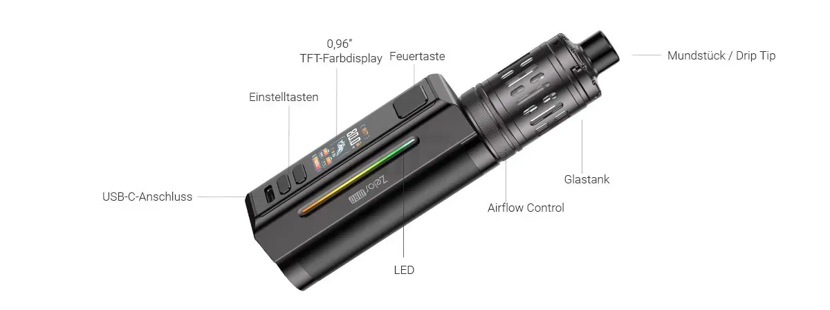 Aspire - Zelos M80 - Kit - Black Silver
