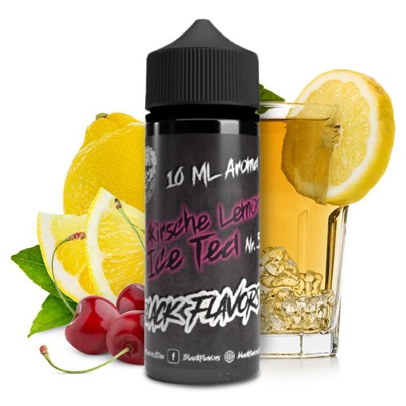 BLACK FLAVOURS - Wildkirsche Lemon Ice Tea - Aroma - 10ml - Steuerware
