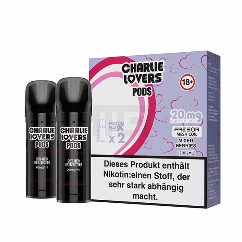 Charlie Lovers - Prefilled Pods - 2ml - 2er Pack - Mixed Berries 20mg