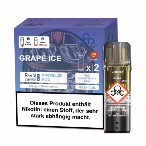 Randm Tornado - Prefilled Pod - Grape Ice - 2er Pack 